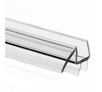 eatelle Shower Door Bottom Seal with Drip Rail for 1/2" (12mm) Thick Glass, 36" Long Sweep - Ultra Clear Polycarbonate