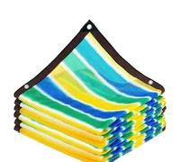 eathable UVResistant Shade Cloth with Gmmets Rectangular Sun Ptection Net for Balcony Terrace Garden and TearResistant BlueWhite 4x4m