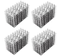 EATHEATY 100 Pack Truss Plate, 4" x 2" Pronged Truss Plate Flat Mending Plates Repair Tie Plate Bracket Nail Teeth Height 9mm, Thickness 1mm for Wood Stud Roof Truss Timber