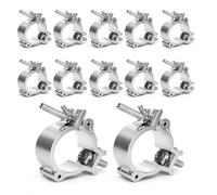 EATHEATY 12-Pack Heavy Duty Aluminum Truss Clamps - 2 Inch Pro Stage Light Clamps for 220lb LED Par & Moving Head Fixtures - Fits 1.9-2.0" F34 Pipe for DJ Club & Theatrical Rigging