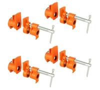 EATHEATY 4 Pack 1/2 Inch Pipe Clamps Wood Gluing Pipe Clamp Set, Heavy Duty Woodworking Cast Iron for Woodworking Assembly or Cuttings, Fixture for 1/2 Inch Black Pipe