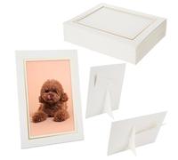 EATHEATY 50 Pack 5x7 Inch Paper Picture Frames, White Cardboard Photo Frame with Easel Display Window 3.5x5.5 Inch, Photo Frame Bulk for Family Photos, Artwork, Office, Graduation