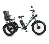 EaThsalL 24" Electric 3 Wheel Bicycle for Height 170-190 CM with Multi functional Seat Fat Tire Lcd Display + Headlight Heavy-Duty Carbon Steel Frame for City and Mountain Road B