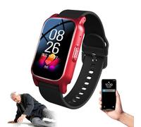 EaThsalL Elderly Alarm Call Button Alarm Watch for Elderly Smart with SOS Emergency Watches Location Senior Vibration + Ringing Dual Reminder Reminder Smart Gifts S5-Red