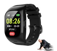 EaThsalL Elderly Smart Watch with Fall Detection GPS Tracking & SOS Alert Emergency Button Location, Dual Reminders for Seniors, Setting up 15 membersa Screen
