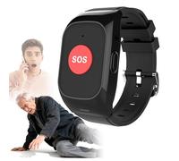 EaThsalL Personal Alarm Watch for Elderly GPS Tracking & SOS Alert Emergency Button Location Tracking, Vibration, and Sound. Dual Reminders for Seniors, Setting up 15 members Buttons