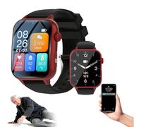 EaThsalL Personal Alarm Watch for Elderly Smart with SOS Emergency Button Watches Location Senior Vibration + Ringing Dual Reminder Reminder Smart Gifts S5-Red