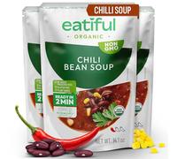 EATIFUL Chilli Soup, Ready To Eat Vegan Chilli Bean Soup, Made With Organic Vegetables, Plant Based, No Added Preservatives, Gluten Free, NON GMO, 14 Ounce (Pack of 3)