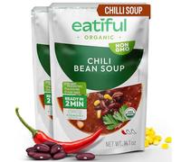EATIFUL Chilli Soup, Ready To Eat Vegan Chilli Bean Soup, Made With Organic Vegetables, Plant Based, No Added Preservatives, Gluten Free, NON GMO, 14 Ounce (Pack of 2)