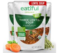 EATIFUL Lentil Soup, Made With Organic Vegetables, Lentil Soup With Green, Red And Brown Lentils, No Added Preservatives And Sugar, Gluten Free, NON GMO, 14 Ounce (Pack of 3)