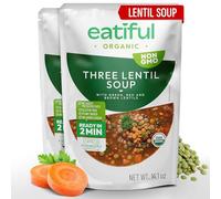 EATIFUL Lentil Soup, Made With Organic Vegetables, Lentil Soup With Green, Red And Brown Lentils, No Added Preservatives And Sugar, Gluten Free, NON GMO, 14 Ounce (Pack of 2)