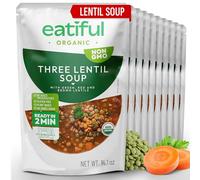 EATIFUL Lentil Soup, Made With Organic Vegetables, Lentil Soup With Green, Red And Brown Lentils, No Added Preservatives And Sugar, Gluten Free, NON GMO, 14 Ounce (Pack of 10)