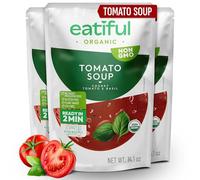 EATIFUL Organic Tomato Soup, Ready To Eat Vegan Plant Based Creamy Tomatoes Soup, No Added Preservatives, Gluten Free, NON GMO, 14 Ounce (Pack of 3)
