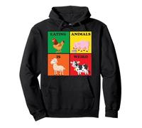 Eating Animals Is Weird Vegetarian Vegan Veganism Pullover Hoodie