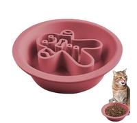 Eating Bowl - Silicone Puzzle Feeder, Pet Slow Bowl | Double Sided Animal Dishes Easily Clean Slow Bowl, Ergonomically Atmosphere with Cute Christmas Patter for Dogs (7.87x7.87x1.57 Inches)