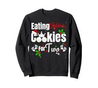EATING CHRISTMAS COOKIES FOR TWO PREGNANCY ANNOUNCEMENT TEES Sweatshirt