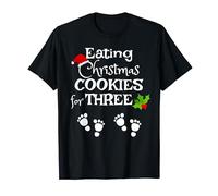 Eating Christmas Cookies for Two Pregnancy Twins Pregnant T-Shirt