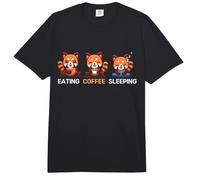 Eating, Coffee and Sleeping Cute Kawaii Red Panda Comfort Colors Adult Heavyweight T-Shirt