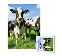 Eating Cows On Summer Pasture,500 Pieces Wooden Jigsaw Family Game Jigsaw Puzzles for Adults Teens