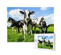 Eating Cows On Summer Pasture,500 Pieces Wooden Jigsaw Family Game Jigsaw Puzzles for Adults Teens Home Decor