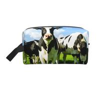 Eating Cows On Summer PastureLarge Capacity Cosmetic Organizer，Travel Makeup Bag for Women