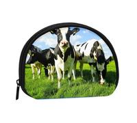 Eating Cows On Summer PastureSmall Makeup Sanitary Napkin Storage Bag,Women's Cosmetic Coin Purse