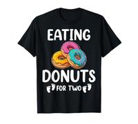 Eating Donuts for Two - Funny Pregnancy Reveals Party T-Shirt