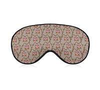 Eating Doughnuts Cats Sleep Mask Soft Blindfold Portable Eye Mask with Adjustable Strap for Men Women