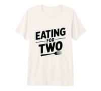 Eating for Two Cute Baby Bump Pregnancy Humor Premium T-Shirt