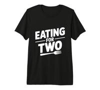 Eating for Two Cute Baby Bump Pregnancy Humor Premium T-Shirt