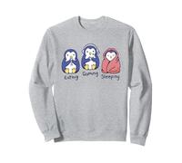 Eating Gaming Sleeping Penguins - Cute Gamer Lifestyle Sweatshirt