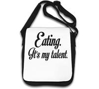 Eating It's My Talent Shoulder Bag White