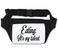 Eating It's My Talent Waist Bag Fanny Pack White