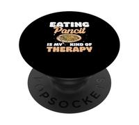 Eating Pancit Is My Kind Of Therapy Funny Pancit Dish Lovers PopSockets Adhesive PopGrip