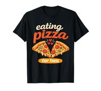 Eating Pizza for Two Funny Pregnancy Announcement Mom T-Shirt