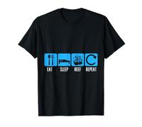 Eating Sleep Reef Repeat Coral Reef T-Shirt