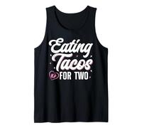 Eating Tacos for Two Baby Pregnancy Announcement Proud Mama Tank Top