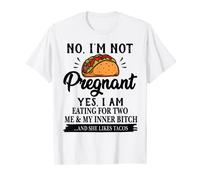 Eating Tacos Mom To Be Pregnancy Announcement Taco Lovers T-Shirt