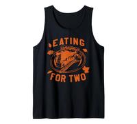 Eating Two for Thanksgiving Couples Pregnancy Announcement Tank Top