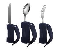 Eating Utensils for Disabled People, 3X Elderly Adaptive Eating Utensils for Hand Tremors, Stainless Steel Spoon Fork Set, Adaptive Eating Flatware for Muscle Weakness, Disability