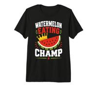 Eating Watermelon Champ Slice Crown Design Premium T-Shirt
