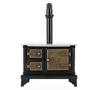 EatingBiting 1/12 Mini Furniture Iron Stove Long Chimney Model Landscape Decor,Perfect DIY Home Ornament Garden Decoration Decoration Accessories Mini House Furniture Set