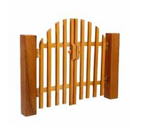 EatingBiting 1:12 Scale 1/12 mini Furniture minihouse Minimalist Model Miniature Fence Wood Picket Fence Gate Door Fairy Courtyard Wooden Door Model Garden Decoration