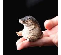 EatingBiting 2" Creative Tea Pet Crocodile Home Garden Decoration Fat Alligator Baby Ornament Small Statue Baby Statue Ornament for Indoor Outdoor Home Garden Decoration Animals Figurines Gift