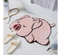 EatingBiting 21" Pink Pig Piggy Rug Soft Carpet Rug Coral Velvet Non-Slip Mat Doormat Carpet for Home Toilet Bedroom Washing Room Living Room Door X'Mas Holloween