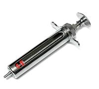 EatingBiting(R)30ml Reusable Stainless Steel Hypodermic Veterinary Animal Syringe Glass for Lab/Quality Stainless Steel/Simple Structure/with Locking Screws Simple Operation