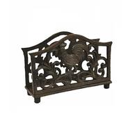 EatingBiting Vintage Cast Iron Napkin Holder Freestanding Rooster Tissue Dispenser Home Decor Home Basics Sturdy Cast Iron Standing Rooster Décor for Kitchen Dining Table Countertop with Robber Feet