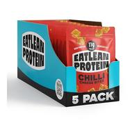 Eatlean Protein Cheese Bites - Chilli Baked Cheese Crisp Snacks, 12g Protein, 84 Calories, Low Carb & Keto Friendly, Vegetarian, 20g Bags, 5 Pack Spicy On-the-Go Gym & Lunchbox Snack