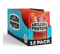 Eatlean Protein Cheese Bites - Chilli Baked Cheese Crisp Snacks, 12g Protein, 84 Calories, Low Carb & Keto Friendly, Vegetarian, 20g Bags, 12 Pack Spicy On-the-Go Gym & Lunchbox Snack