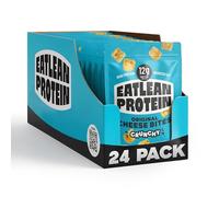 Eatlean Protein Cheese Bites - Original Baked Cheese Crisp Snacks, 12g Protein, 83 Calories, Low Carb & Keto Friendly, Vegetarian, 20g Bags, 24 Pack On-the-Go Gym & Lunchbox Snack